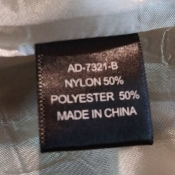 Aryn K. One Shoulder Cream & Gold Polka Dot Dress Sz Medium - Picture 8 of 8